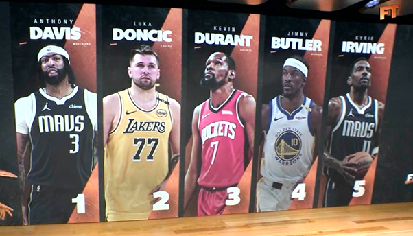 ClutchPoints (@clutchpoints) on Twitter photo The top 5 NBA players to watch this season, according to Stephen A. Smith 👀
1. Anthony Davis
2. Luka Doncic
3. Kevin Durant
4. Jimmy Butler
5. Kyrie Irving
Thoughts? 🤔
(via <a href="/FirstTake/">First Take</a>) The top 5 NBA players to watch this season, according to Stephen A. Smith 👀
1. Anthony Davis
2. Luka Doncic
3. Kevin Durant
4. Jimmy Butler
5. Kyrie Irving
Thoughts? 🤔
(via <a href="/FirstTake/">First Take</a>)