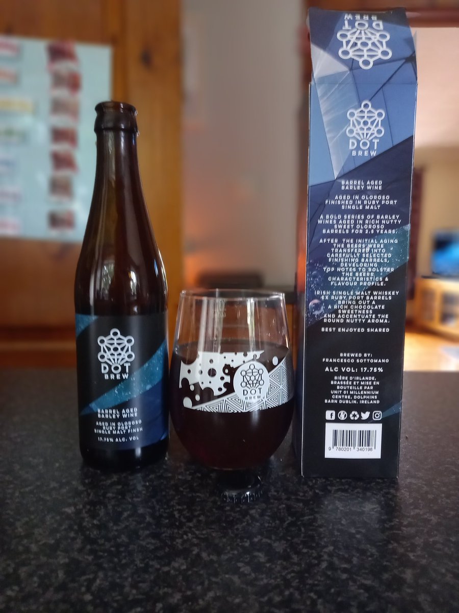 Starting the weekend with something a little special from <a href="/DOT_Brew/">DOT brew</a> a #BarrelAged 17.75% #OlorosoRubyPort #BA #SingleMalt finish cheers #craftbeer drinkers #DrinkIrish #supportcraftbeer