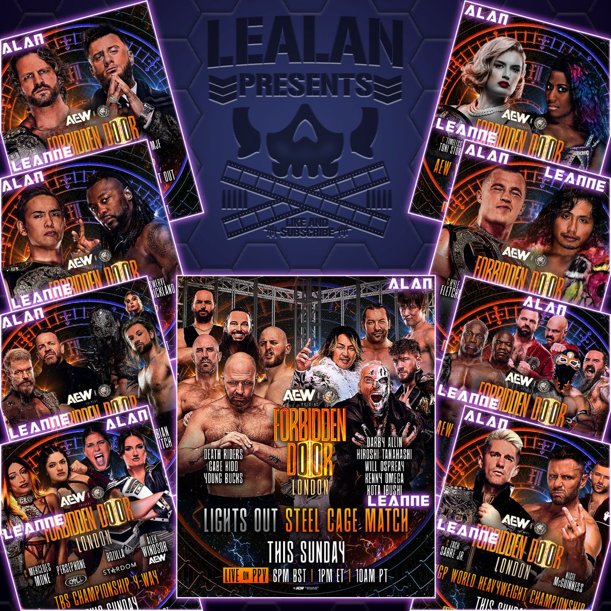 🚪🔥 #ForbiddenDoor is almost here!
No time for a full predictions vid this year 😔 but our picks are in the image attached 👆

Steel cage wars, title clashes &amp; dream matches everywhere — this card is STACKED!

Who are YOUR winners? 👇

#AEW #NJPW #AEWForbiddenDoor #ProWrestling