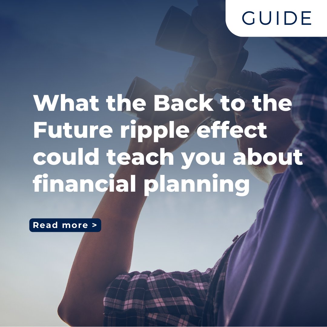 Back to the Future turns 40 &amp; it has more in common with your finances than you might think. Our guide explores the ripple effect, highlighting how small decisions can shape your financial future. 

Read here: eu1.hubs.ly/H0mvV8Y0  

#FinancialPlanning #PensionPlanning