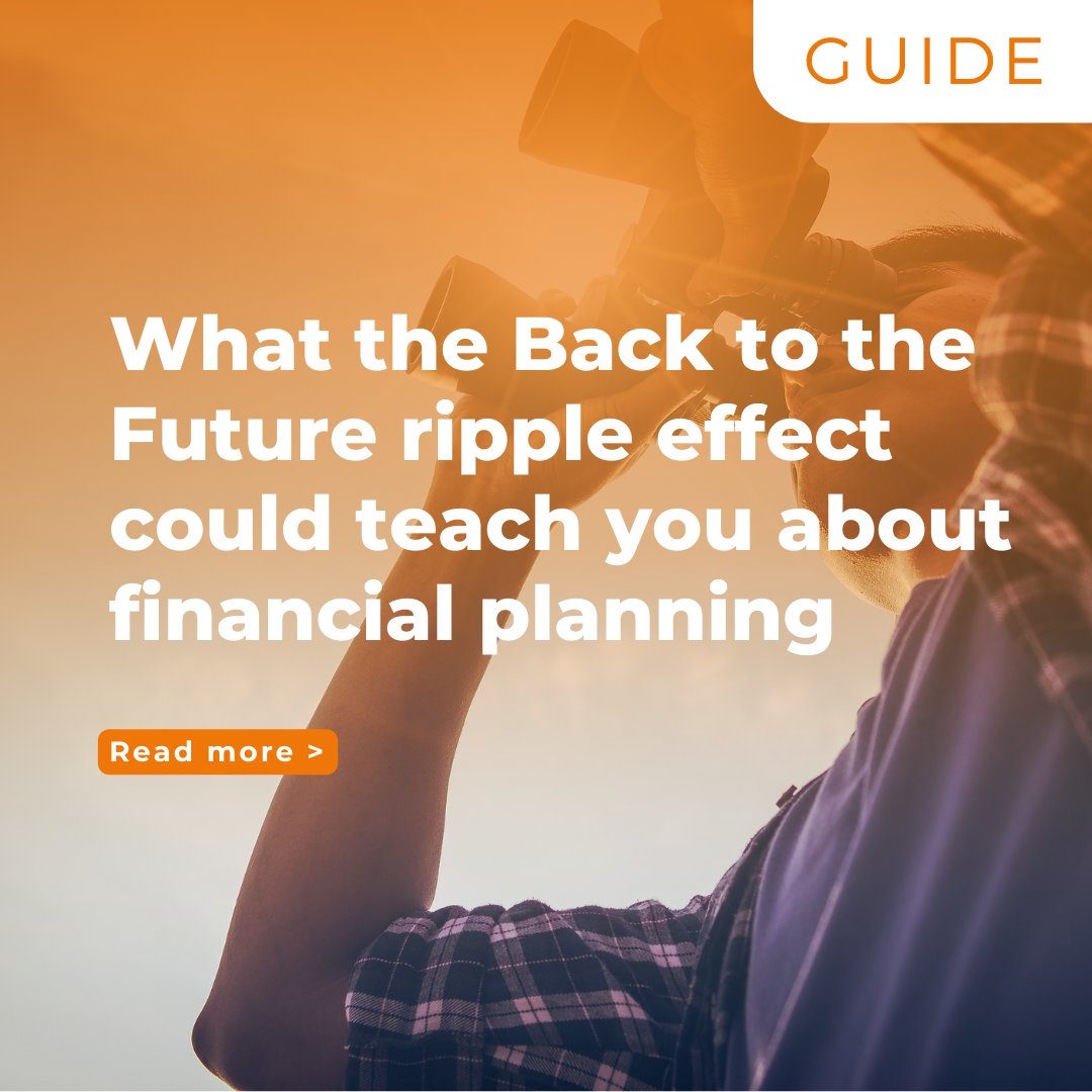 Back to the Future turns 40 &amp; it has more in common with finances than you might think.Our guide explores the ripple effect, highlighting how small decisions could help shape your employee’s financial future. 

Read here: eu1.hubs.ly/H0mvTL60  

#FinancialPlanning