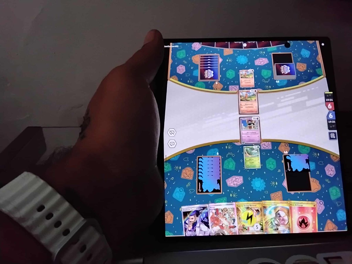 Shawntaylorjr89's tweet image. New Phone who dis ⁉️😅🤣 picked up the new Galaxy Z Fold 7 and boy is hay changed A LOT of things 💯 one big noticeable difference, PTCG Live is spread out super nicely now 🤙#newphone #galaxyzfold7 #AndroidoverApple