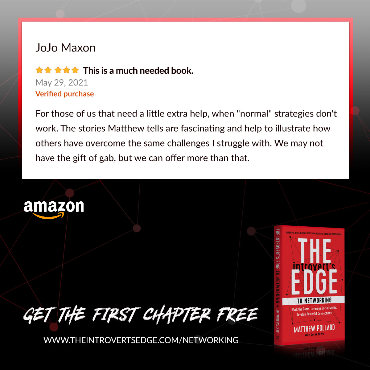 Sincere thanks for providing such an incredible @Amazon review! It's an honor to help so many people change their #mindset when it comes to realizing their strengths and gaining confidence! #networking

grow.lk/Network &lt;-- Get the first chapter FREE