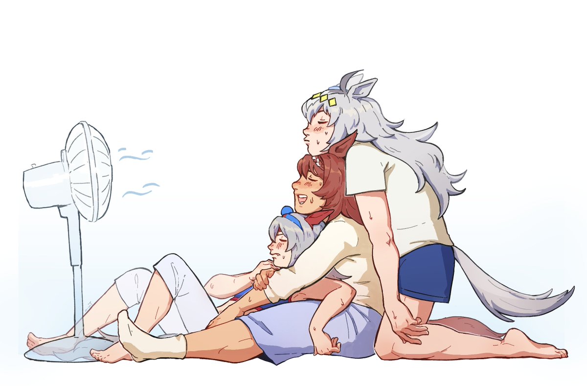 minTeehell's tweet photo. summer heat.... #ウマ娘 #umamusume #oguricap #supercreek #tamamocross https://t.co/YZCJ9SsJf3