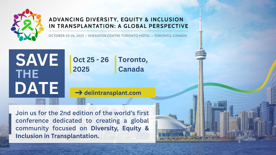 WIT_TTS's tweet image. 🌟 Save the date and join us at the #DEIinTransplant2025 conference! We&apos;re proud to partner with this conference and look forward to sharing insights and connecting! 

🔗 deiintransplant.com
🗓️ Oct. 25-26
📌 Sheraton Centre Toronto Hotel, Toronto, Canada