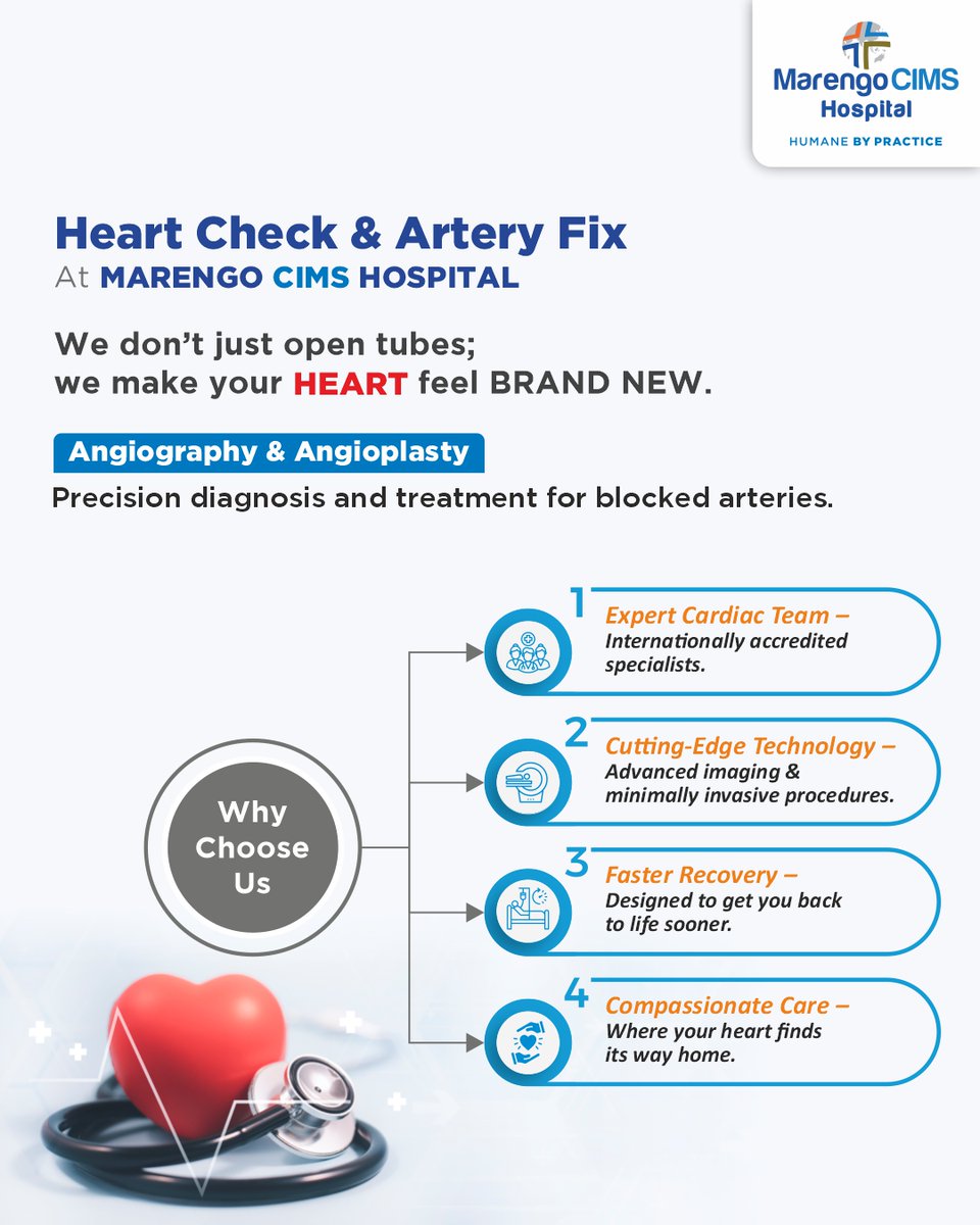 From diagnosis to recovery — trust the experts who treat your heart like it’s their own ❤️
Precision, care, and technology for a healthier tomorrow.

#MarengoCIMSHospital