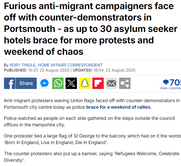 Someone, somewhere, is going to do something silly very soon and it is all going to explode. Time is left for the government to end mass immigration - but they won't.