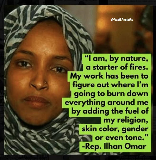 She did actually say that! How is <a href="/IlhanMN/">Ilhan Omar</a> still allowed to spread her venom in the halls of our <a href="/USCongress_/">U.S. Congress</a> boggles the mind!