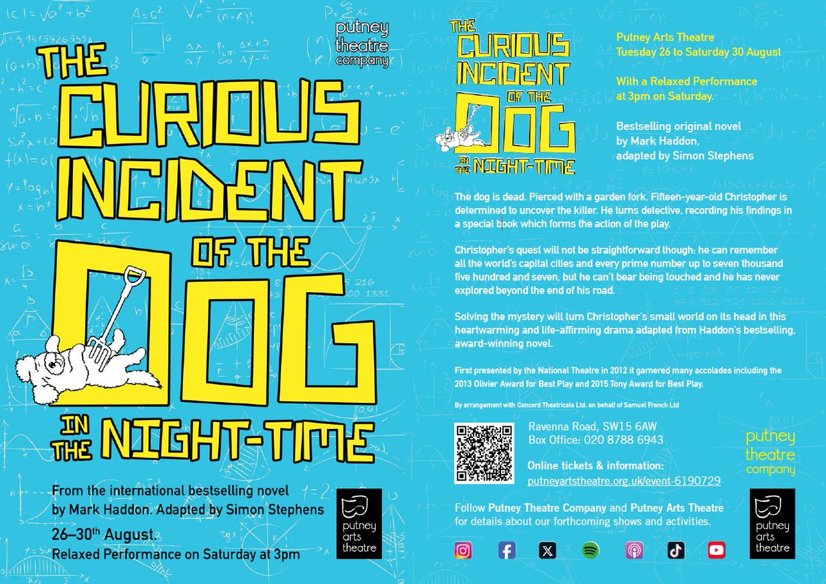 Catch <a href="/sabrinacierra/">Sabrina Robinson</a> at the Putney Arts Theatre
Tuesday 26 to Saturday 30 August in #Thecuriousincident
Tickets here:putneyartstheatre.org.uk/event-6190729
lipservice.co.uk/artist/sabrina…