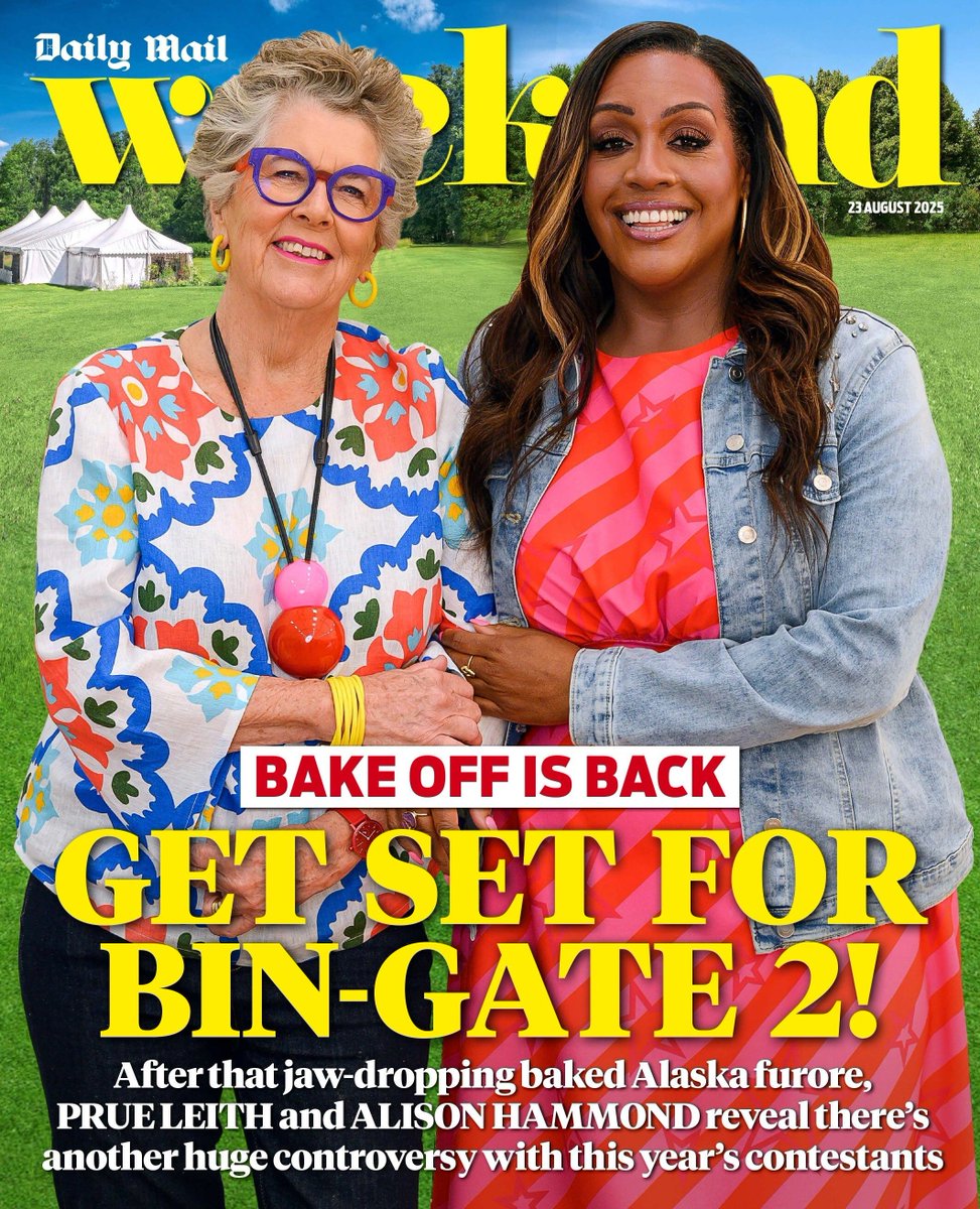 weekendmagazine's tweet photo. ‘It’s Bake Off at it’s best. People are going to be blown away’ – @AlisonHammond and @PrueLeith talk to Weekend about the beloved show ahead of its return to our screens https://t.co/5eDv4OkPg7