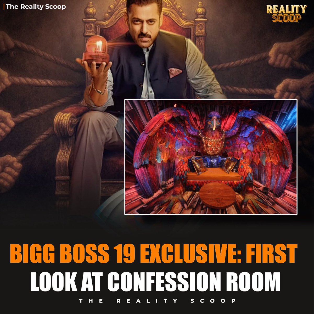 reality_scoop_'s tweet photo. The all-new Confession Room of #BiggBoss19 is here – stylish, bold, and dramatic! 🎥✨
This is where secrets will spill, emotions will break, and shocking truths will be revealed 👀💥
What do you think of this year’s setup?
#BB19 #BiggBoss19House #ConfessionRoom https://t.co/F8VrexBkyb
