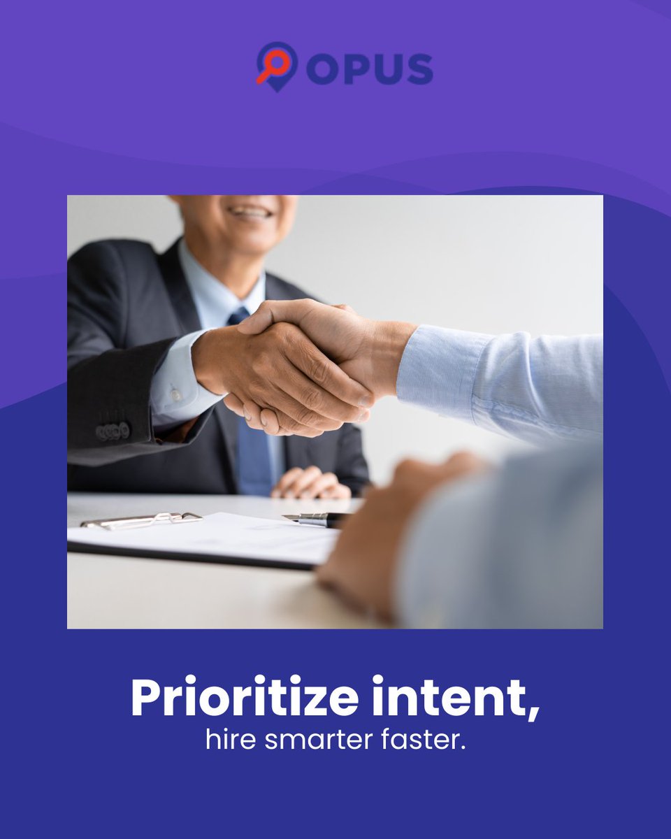 OpusMatchAi's tweet image. Opus Match powers faster hiring by prioritizing the right candidates—those showing intent, not just those who apply. Let your recruiters spend time where it counts.
🔗 opusmatch.ai/contact-us
#AIRecruiting #RecruiterTools #StaffingSoftware