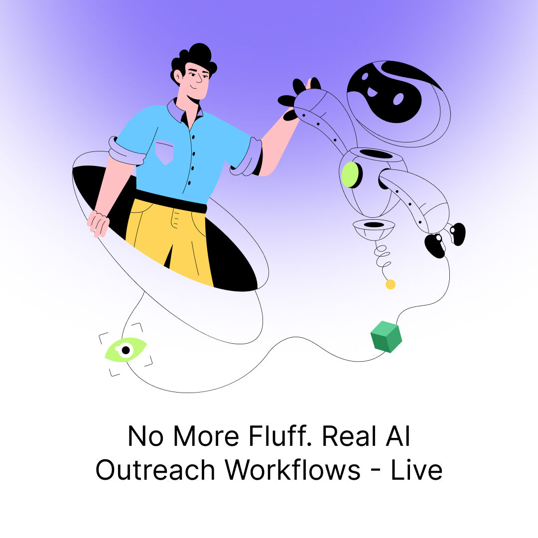 Forget boring sales webinars. Watch us break down what’s really working in AI, live.

We book outreach conversations using agentic workflows. 

That’s not theory. That’s not “one lucky campaign.” That’s a repeatable system that’s working right now-across industries, lists, and de
