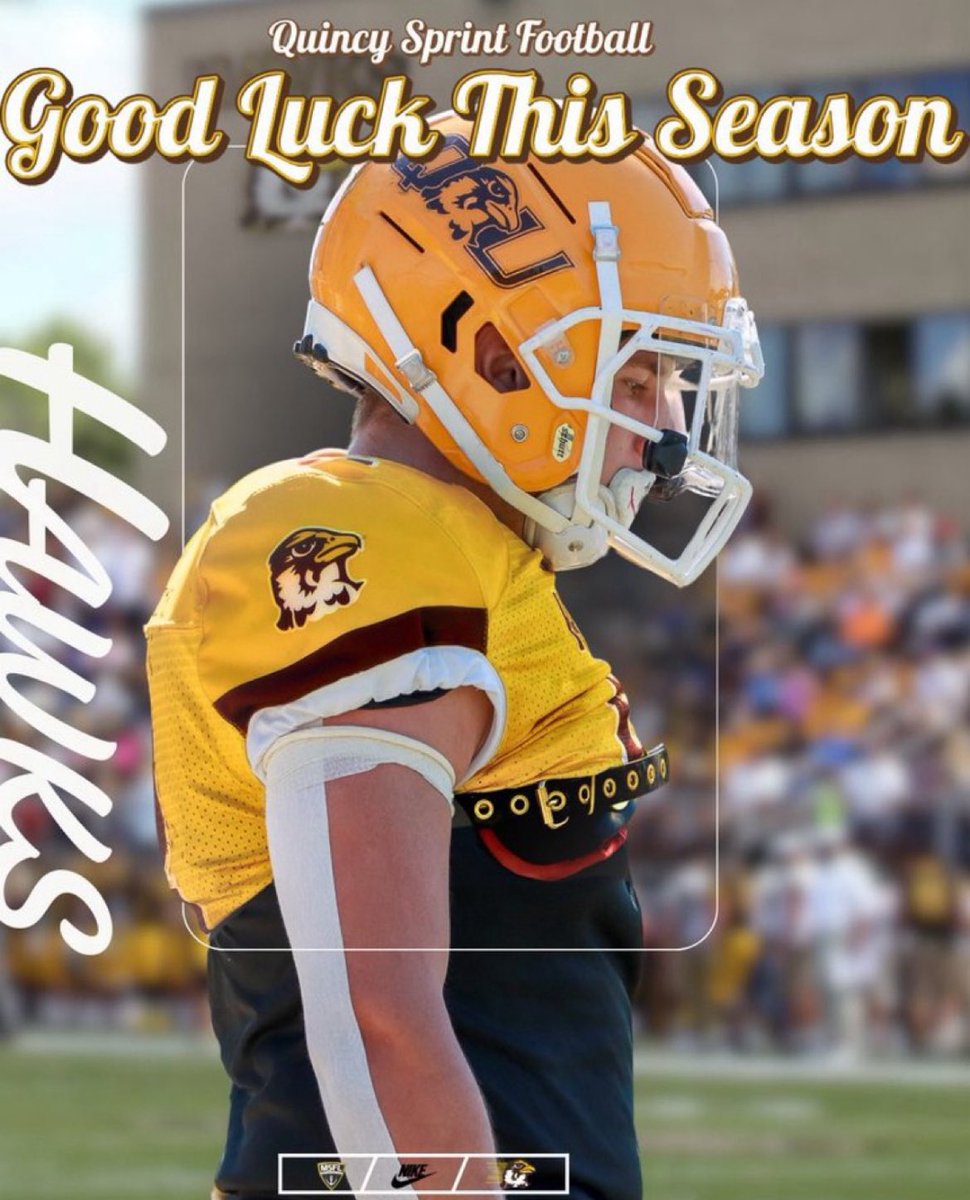 Thank you <a href="/CoachCGatton/">Chris Gatton</a> and <a href="/QUHawksSprintFB/">Quincy University Sprint Football</a> for the goodluck this year! Ready to ball out!!
