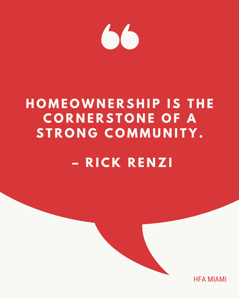 "Homeownership is the cornerstone of a strong community."

 – Rick Renzi

#FridayFeeling #hfamiami #newhome #miamihomebuyers