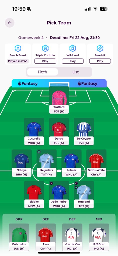 Dorgu for Frimpong. Keep the £1.5m so I can upgrade N’Diaye. 

Good luck all. #fpl #FPLCommunity