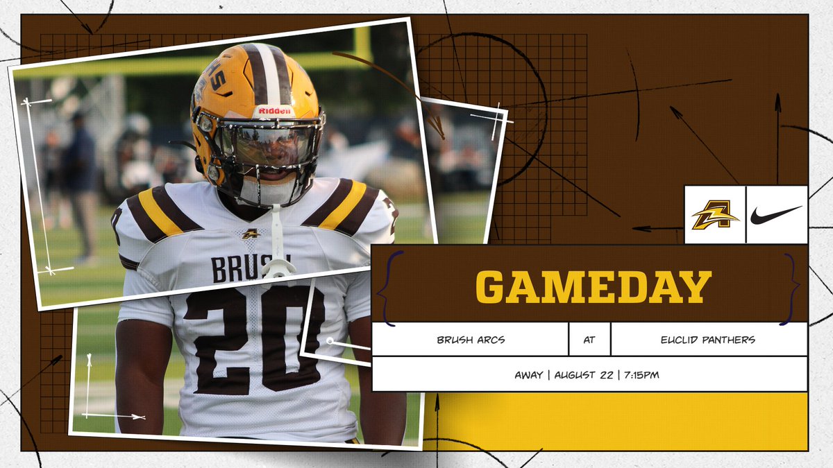 Brush Athletics (@brushathletics) on Twitter photo It's time! <a href="/BHSArcsFootball/">Brush Football</a> heads to <a href="/EUCFOOTBALL/">Euclid Panthers Football</a> for the 2025 season opener. #HonorTheArc It's time! <a href="/BHSArcsFootball/">Brush Football</a> heads to <a href="/EUCFOOTBALL/">Euclid Panthers Football</a> for the 2025 season opener. #HonorTheArc
