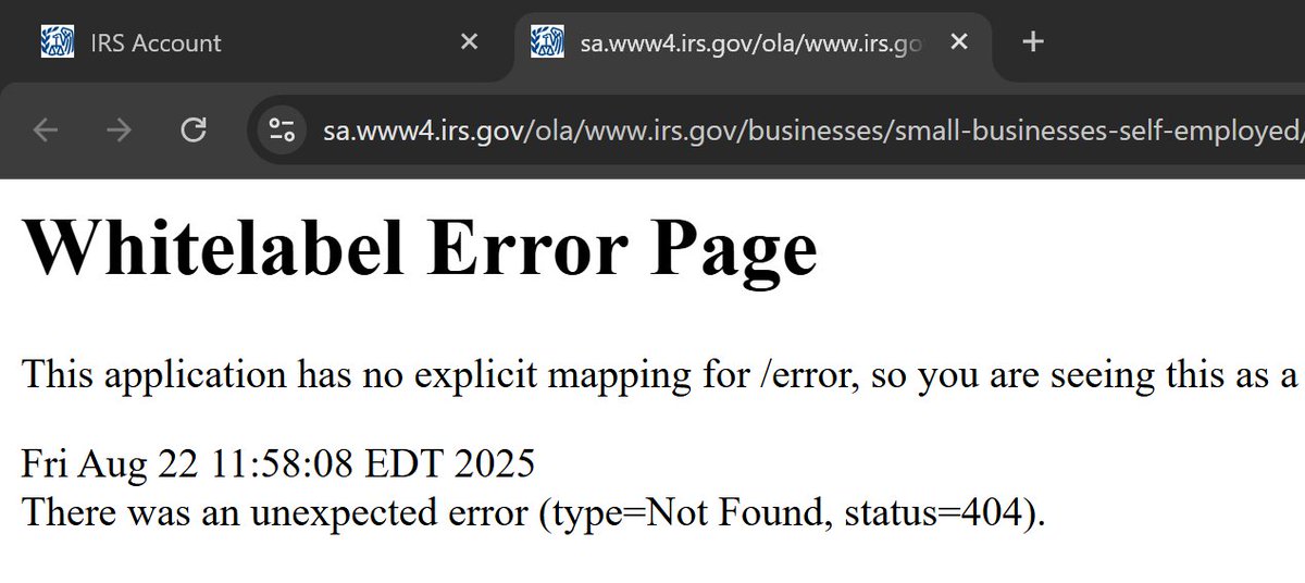 IRS needs to fix their website.
<a href="/IRSnews/">IRSnews</a> <a href="/SecScottBessent/">Treasury Secretary Scott Bessent</a>