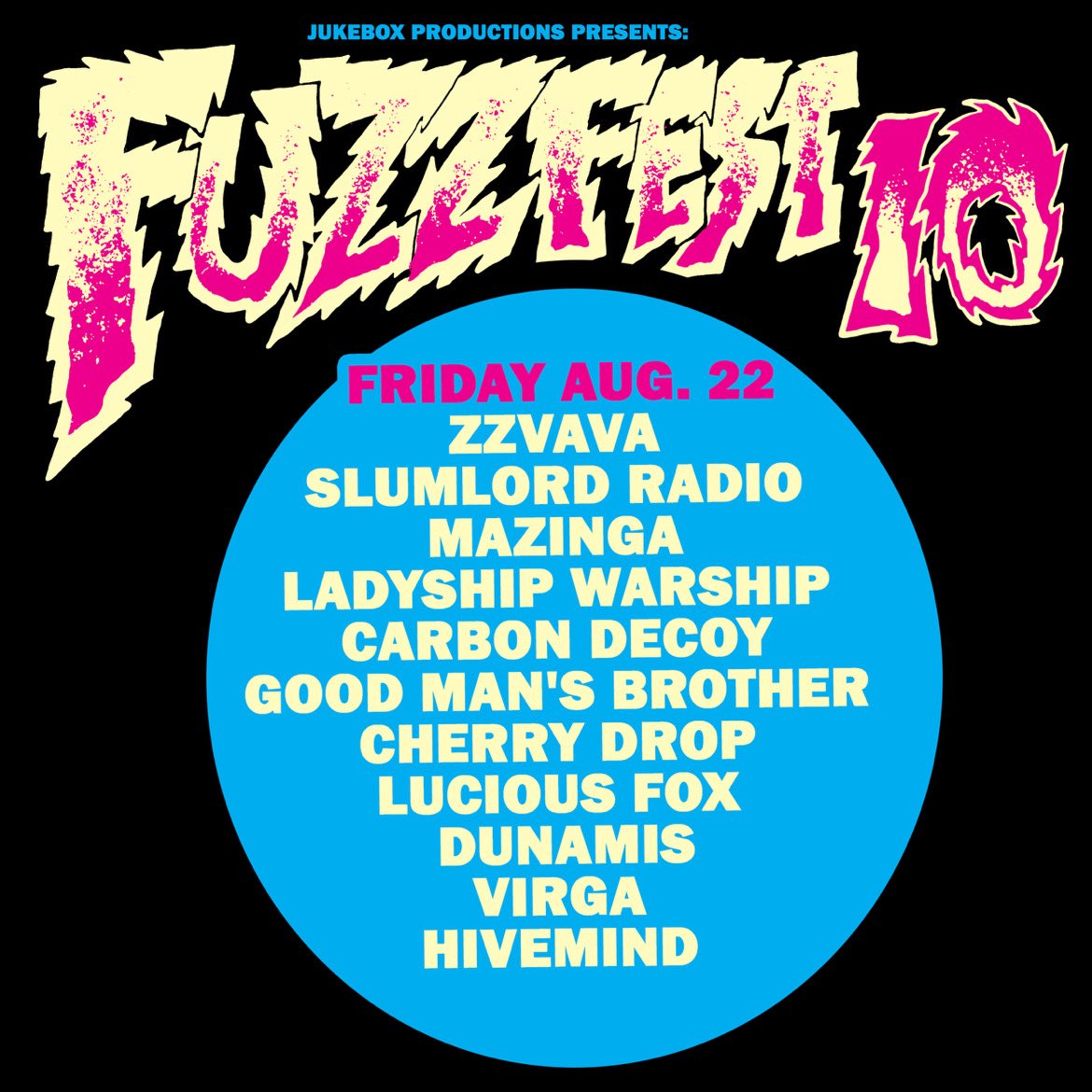 FUZZ FEST tonight at <a href="/BlindPigAA/">Blind Pig</a> bunch great bands