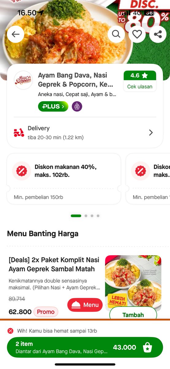 achmdfa's tweet photo. Pesennya juga gampang bangett, sekarang Ayam Bang Dava bisa kalian temuin di GoFood/GrabFood/ShopeeFood

Grab it fast guysss! Cobainn🤤🤤🤤 https://t.co/Kl0c0YbJiM