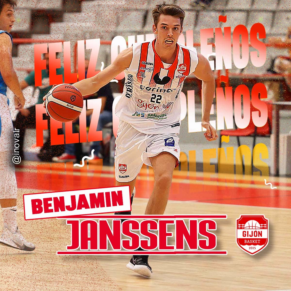 Iván N. R. (@inovalr) on Twitter photo Hoy cumple 27 años Benjamin Janssens <a href="/BenjaminJanss7/">Janssens Benjamin</a> 🇧🇪 🎂 !!
Jugador de <a href="/GijonBasket/">Gijón Basket</a> 🔴⚪️ 2021-22 de liga #EBA donde promedió 6,4 ppp 7,5 rpp y 2,3 app
Happy Birthday Benji 🎂 !!
<a href="/bbcokapiaalstar/">Okapi Aalst</a> <a href="/ApolloLiveScore/">Apollo Amsterdam</a> <a href="/KangoeroesB/">Kangoeroes Basket Mechelen</a> <a href="/Obila_com/">Óbila Club de Basket</a> @cbacademyspain <a href="/cbalcala/">Baloncesto Alcalá</a> #OxacoBBC Hoy cumple 27 años Benjamin Janssens <a href="/BenjaminJanss7/">Janssens Benjamin</a> 🇧🇪 🎂 !!
Jugador de <a href="/GijonBasket/">Gijón Basket</a> 🔴⚪️ 2021-22 de liga #EBA donde promedió 6,4 ppp 7,5 rpp y 2,3 app
Happy Birthday Benji 🎂 !!
<a href="/bbcokapiaalstar/">Okapi Aalst</a> <a href="/ApolloLiveScore/">Apollo Amsterdam</a> <a href="/KangoeroesB/">Kangoeroes Basket Mechelen</a> <a href="/Obila_com/">Óbila Club de Basket</a> @cbacademyspain <a href="/cbalcala/">Baloncesto Alcalá</a> #OxacoBBC