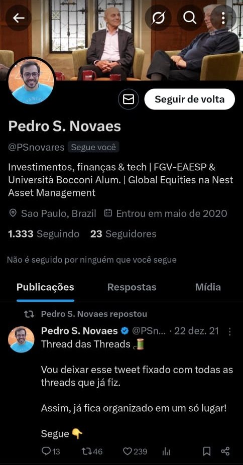 Pedro S. Novaes (@psnovaes) on Twitter photo É com grande alegria e satisfação que informo a todos vocês que hoje descobri meu primeiro fake 🤩🤩.
Muito feliz pelo reconhecimento!
(Ah, e denunciem o <a href="/PSnovares/">Pedro S. Novaes</a> por favor) É com grande alegria e satisfação que informo a todos vocês que hoje descobri meu primeiro fake 🤩🤩.
Muito feliz pelo reconhecimento!
(Ah, e denunciem o <a href="/PSnovares/">Pedro S. Novaes</a> por favor)
