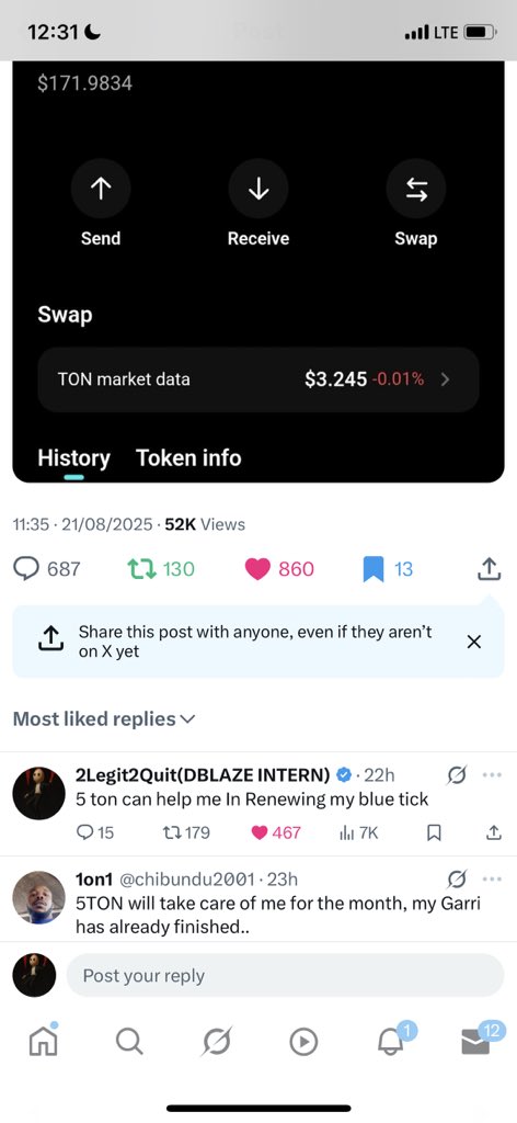 unknown (@sol_temii) on Twitter photo Pm sir, <a href="/Crypto4bailout/">🥞C4B Freedom🥞</a> I think I have got the most liked comment after 24 hours.
Thank you for the opportunity
My ton addy is UQCmk-FFtydDPS0KrJahozVSZfYnX0jRobbdclGuJWfFT5E8
I hope you get to review this.
Thank you ^^ Pm sir, <a href="/Crypto4bailout/">🥞C4B Freedom🥞</a> I think I have got the most liked comment after 24 hours.
Thank you for the opportunity
My ton addy is UQCmk-FFtydDPS0KrJahozVSZfYnX0jRobbdclGuJWfFT5E8
I hope you get to review this.
Thank you ^^