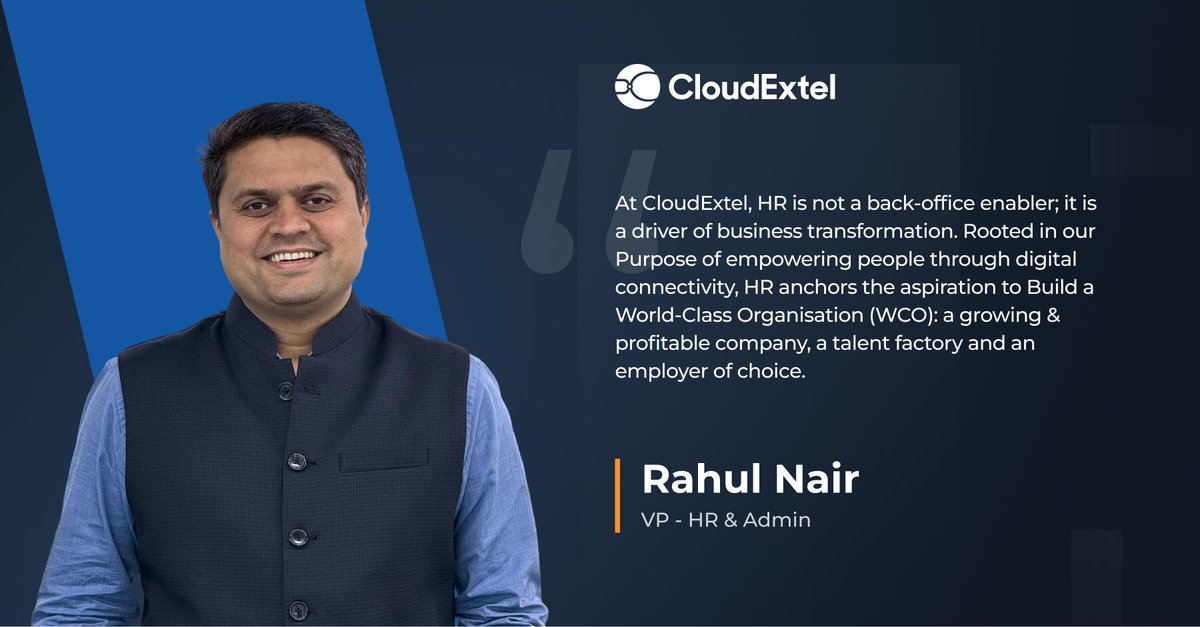 cloud_extel's tweet image. Our VP-HR, Rahul Nair, spoke to CXO Media about what sets us apart in attracting top talent. 

🔗 Read more: lnkd.in/gkHE2zPs

#HRInnovation #TelecomCareers #WorkplaceExcellence