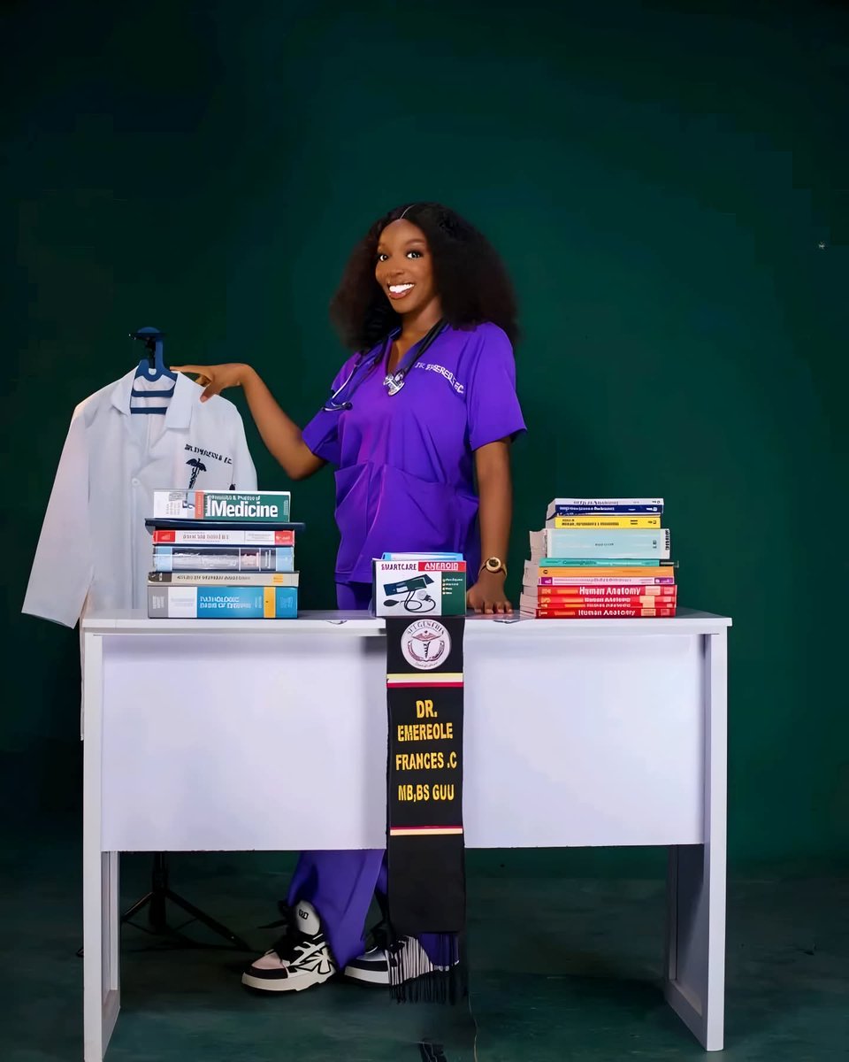 From a Nurse to  Doctor 
 - Dr. Emereole Frances (MB;BS, RN)
2nd Best graduating Medical Student (Gregory University Uturu)

Best graduating student in Anatomy 
Best graduating student in Physiology 
Best graduating student in Medical microbiology 
Best graduating student in