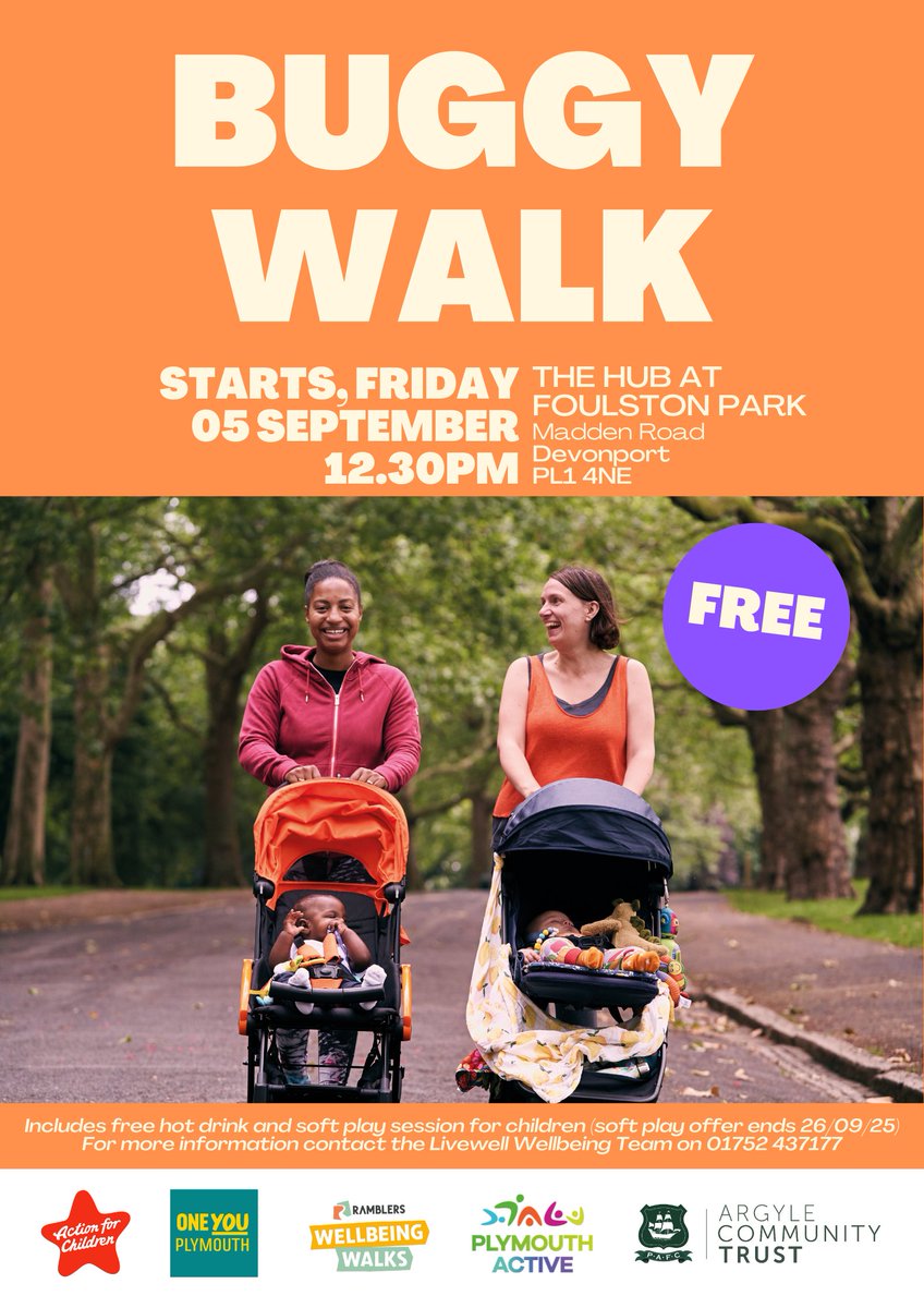 One You Plymouth (@oneyouplymouth) on Twitter photo There's a new social walk for parents/carers of small children in prams/pushchairs or carriers.ย Taking in the stunning views of #Plymouth Sound as they walk through Mountwise overlooking the sea.
See image below for more details.
<a href="/livewellsw/">Livewell Southwest</a> <a href="/PHPlymouth/">Public Health Plymouth</a> <a href="/ActivePlymouth/">Plymouth Active</a> There's a new social walk for parents/carers of small children in prams/pushchairs or carriers.ย Taking in the stunning views of #Plymouth Sound as they walk through Mountwise overlooking the sea.
See image below for more details.
<a href="/livewellsw/">Livewell Southwest</a> <a href="/PHPlymouth/">Public Health Plymouth</a> <a href="/ActivePlymouth/">Plymouth Active</a>