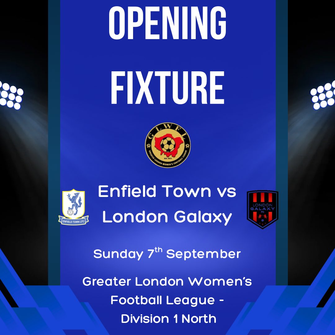 Development Team Opening Fixture

Our development team will begin their 2025/26 <a href="/GLWFLeague/">Greater London WFL</a> campaign on Sunday 7th September.

The opening fixture will be at home vs London Galaxy 🔵⚪️

#NewSeason #ComeOnYouTown