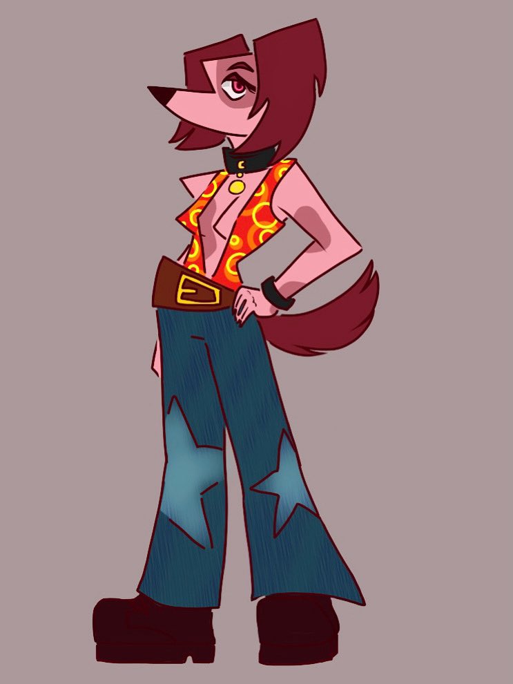 Whimdyy's tweet photo. 2000’s-ish fashion inspired dog character hehe https://t.co/kZhWPDt0Sg
