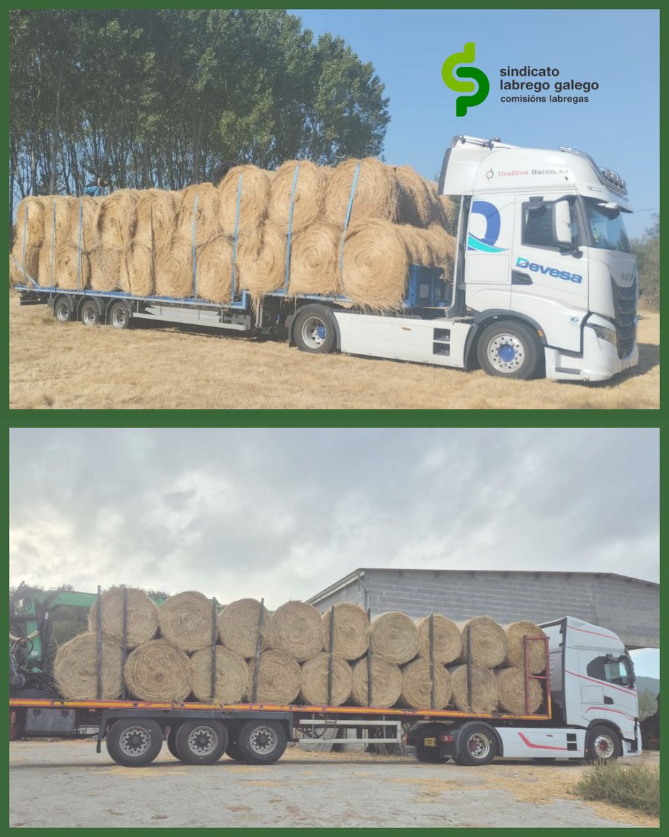 🤝 Continúan chegando camións de rulos doados por persoas do #SindicatoLabregoGalego . Esta semana saíron varios de Vilar de Barrio con destino #ChandrexaDeQueixa e #Manzaneda.