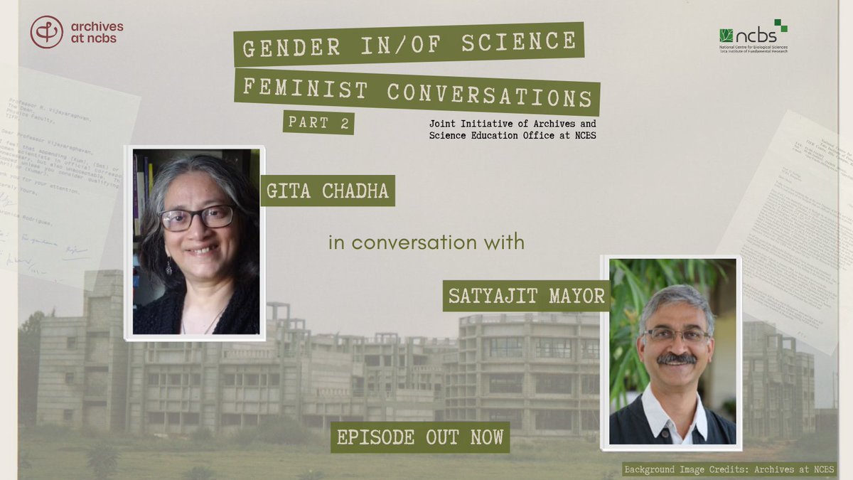 National Centre for Biological Sciences (@ncbs_bangalore) on Twitter photo #Podcast
🎙️Episode 04 of our podcast Gender in/of Science: Feminist Conversations Part 2 is out now!
▶️Check it out now! youtu.be/Zrkj2LIboRE?si…
<a href="/Archives_NCBS/">Archives at NCBS</a> <a href="/NCBS_Bangalore/">National Centre for Biological Sciences</a> #Podcast
🎙️Episode 04 of our podcast Gender in/of Science: Feminist Conversations Part 2 is out now!
▶️Check it out now! youtu.be/Zrkj2LIboRE?si…
<a href="/Archives_NCBS/">Archives at NCBS</a> <a href="/NCBS_Bangalore/">National Centre for Biological Sciences</a>
