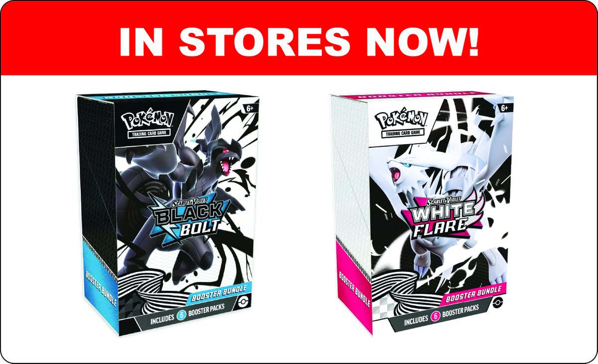 Pokemon TCG: Scarlet & Violet SV10.5 Black Bolt & White Flare Booster Bundles are available in stores across UAE. Each Booster bundle contains 6 Black Bolt or White Flare booster packs. #ActiveGulf # Pokemon TCG: Scarlet & Violet SV10.5 Black Bolt & White Flare Booster Bundles are available in stores across UAE. Each Booster bundle contains 6 Black Bolt or White Flare booster packs. #ActiveGulf #