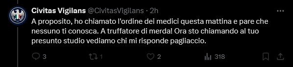 AlexTheMod's tweet photo. @Franc_Castiglio @CivitasVigilans @Aladino06 @Ale_Is_Back @Joferhausen @GiuseppePalombo @Champasocialist Infatti il nostro (da noi conosciuto) Civitas ha commesso il reat di diffamazione aggravata.
Toni minacciosi e intimidatori.
Vero che ha anche paventato una denuncia. E noi lo aspettiamo. Vero Caritas? Ops...Civitas? https://t.co/VMekhuSfmB