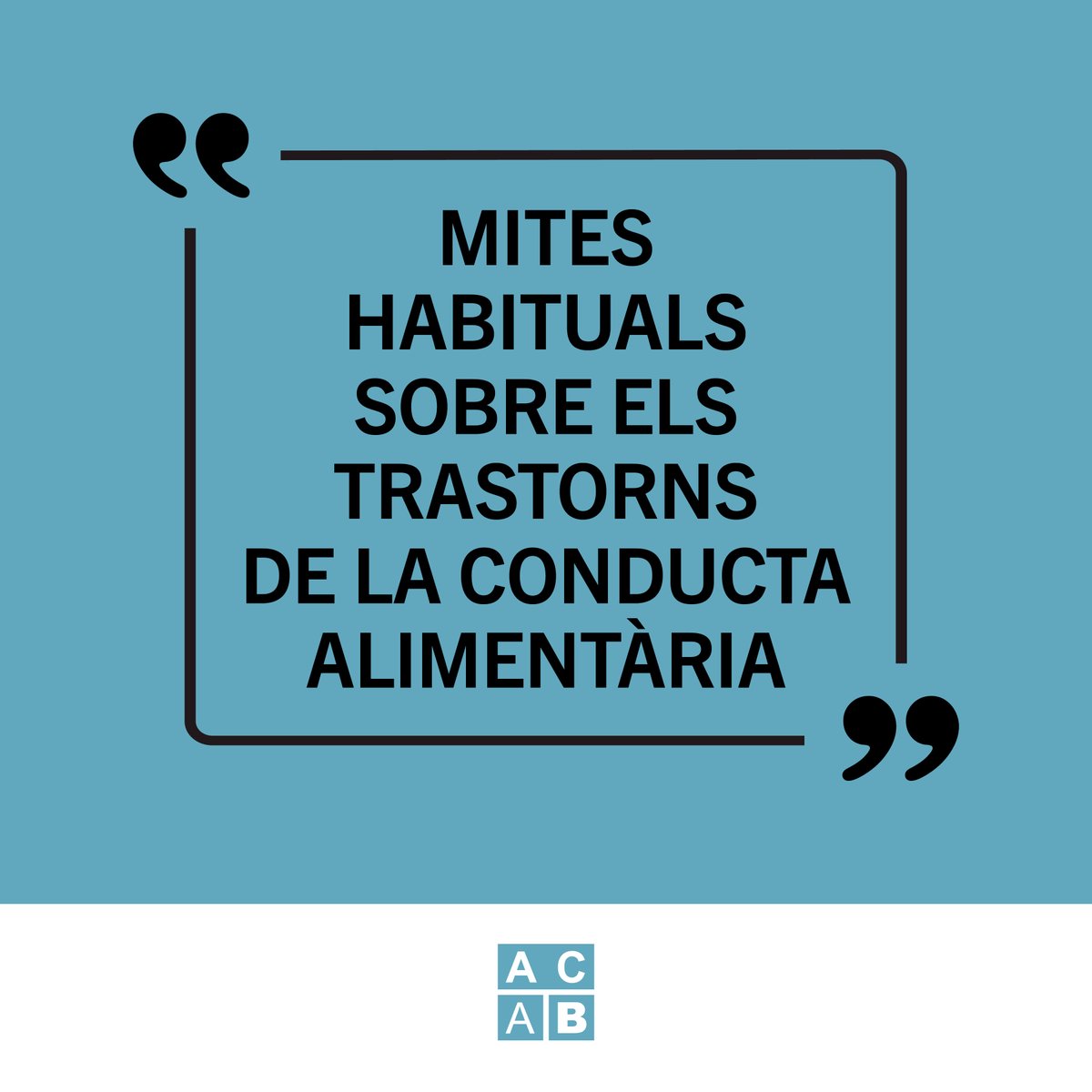AcabCatalunya's tweet photo. Actualment se sap més sobre els trastorns de la conducta alimentària que fa uns anys, però existeixen algunes falses #creences sobre aquestes malalties que és necessari eliminar per aconseguir una bona comprensió d’aquests.
Veritats i mentides dels #TCA:
https://t.co/UwXkq9AHuy https://t.co/g49YYmJhaF