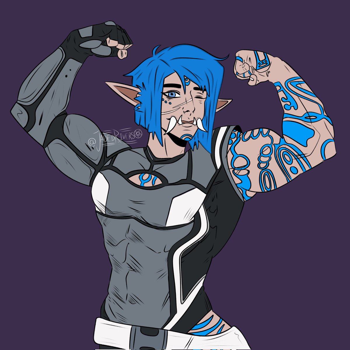 JadedRivers's tweet photo. My friend allowed me to draw his AU version of Maya from Borderlands. I had so much fun drawing her! Art by me, but credit goes all to him! #Borderlands #BorderlandsMaya #Siren https://t.co/zh4g0LxMSL