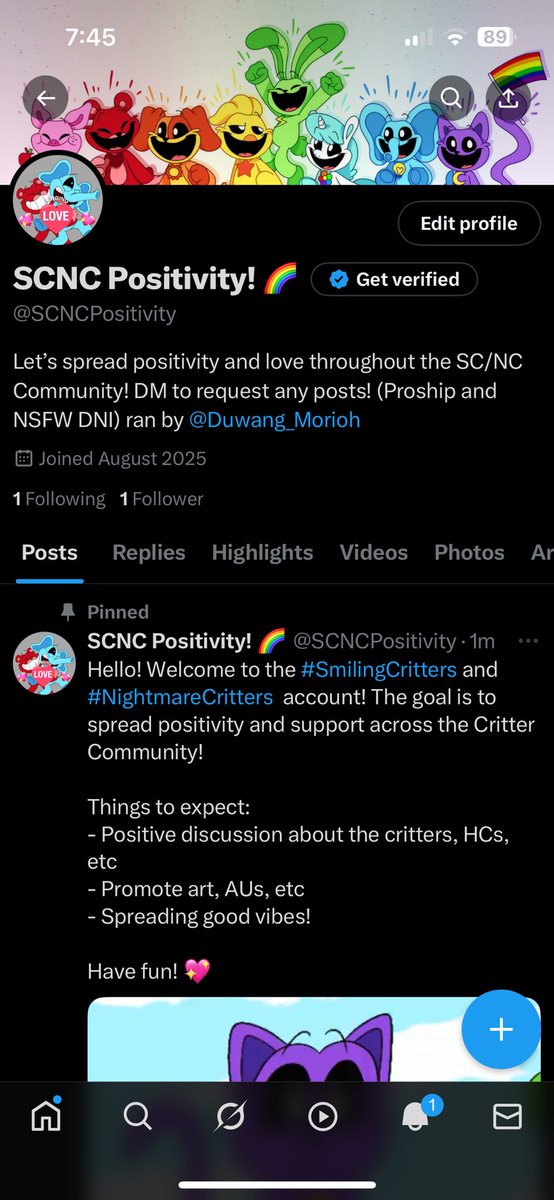 Hi hi! I’m happy to announce I made a SC and NC positivity account! You guys can go and follow it if you want! I plan to post prompts daily and make positivity! This is heavily inspired by @/positivity_osc so I want to thank the admin for allowing me to do this!

#SmilingCritters