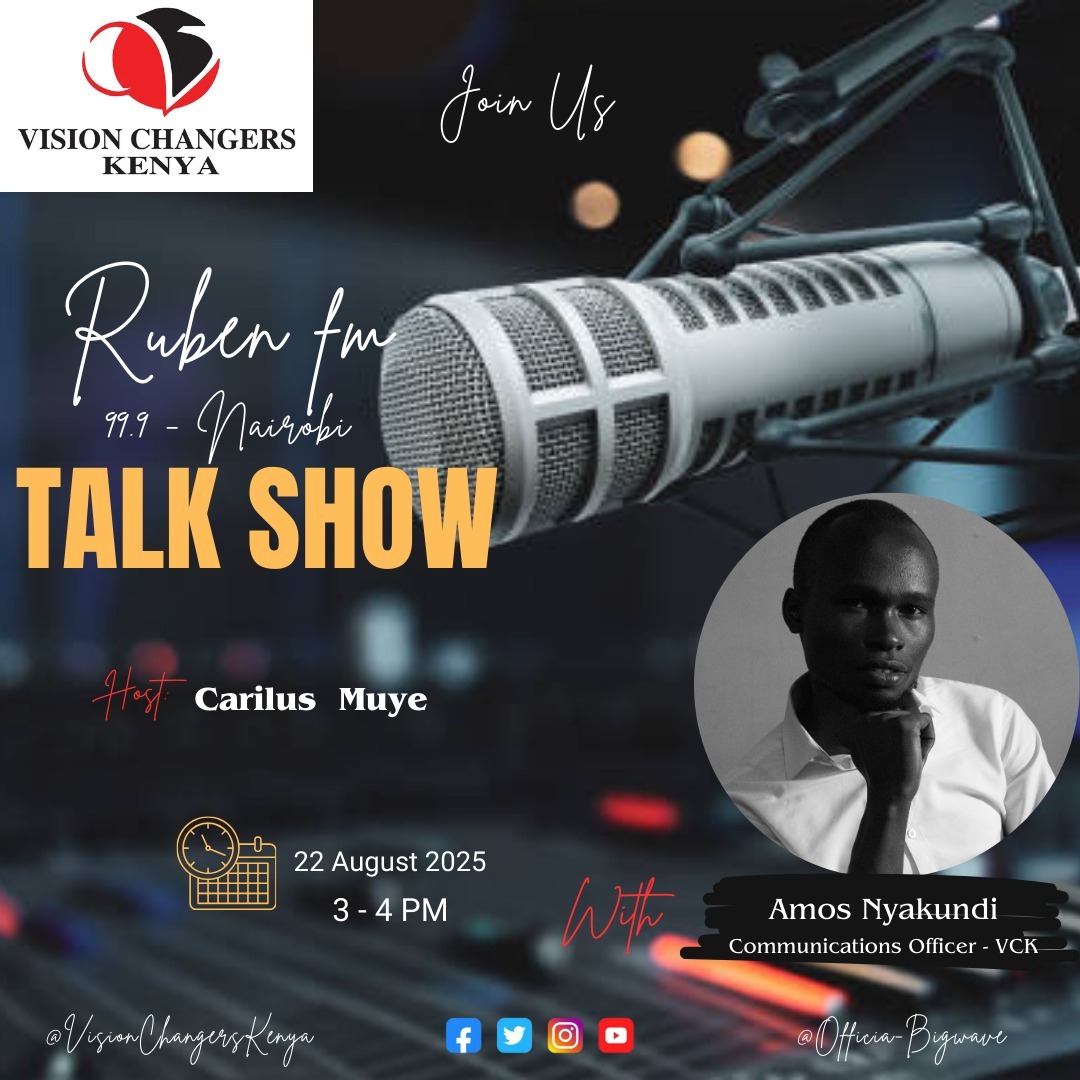 This afternoon 3-4 PM on Ruben FM!

Join the talk show “Voices in The Void: Youth, Social Media and The Power to Change or Chase Hate” with guests Vincent Otieno (VCK) &amp; Nicole Adhiambo (Influencer), hosted by Carlilus Muye.

#TupoHewani #UnitedBySports