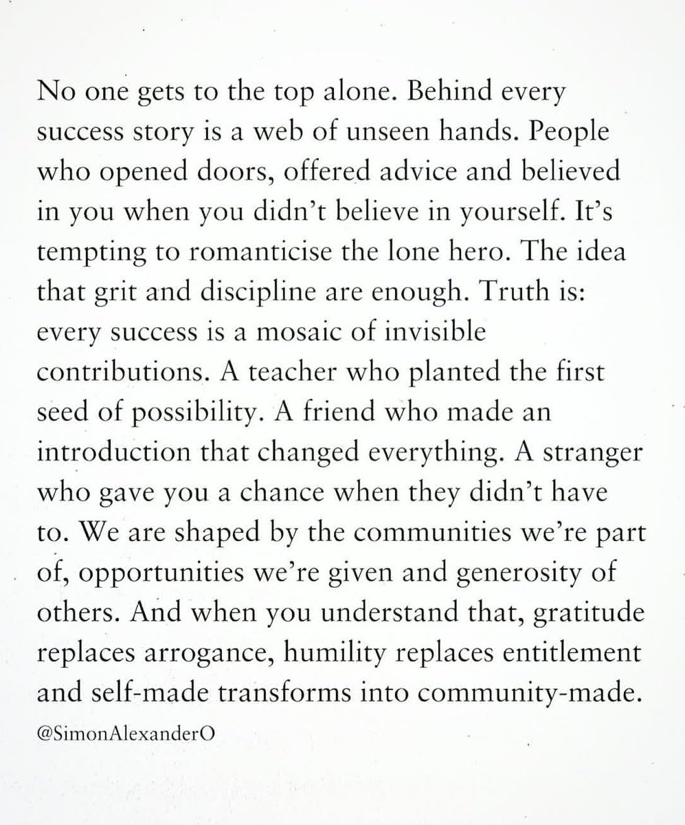 For those who helped you get there