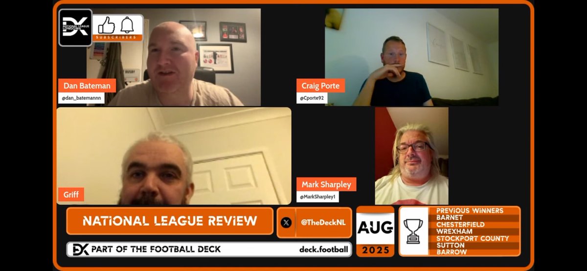 Dan Bateman (@dan_batemannn) on Twitter photo Hi all! The latest <a href="/TheDeckNL/">THE NL DECK</a> is out NOW!
Myself, <a href="/Cporte92/">Craig Porte</a> and <a href="/MarkSharpley1/">Mark Sharpley</a> are joined by Solihull Moors fan <a href="/moorsgriff/">Griff</a>. We discuss their start to the season, his expectations as well as reviewing and previewing the previous and upcoming games!
👇🏻🔗
youtu.be/8AQ06zeJNVQ?si… Hi all! The latest <a href="/TheDeckNL/">THE NL DECK</a> is out NOW!
Myself, <a href="/Cporte92/">Craig Porte</a> and <a href="/MarkSharpley1/">Mark Sharpley</a> are joined by Solihull Moors fan <a href="/moorsgriff/">Griff</a>. We discuss their start to the season, his expectations as well as reviewing and previewing the previous and upcoming games!
👇🏻🔗
youtu.be/8AQ06zeJNVQ?si…