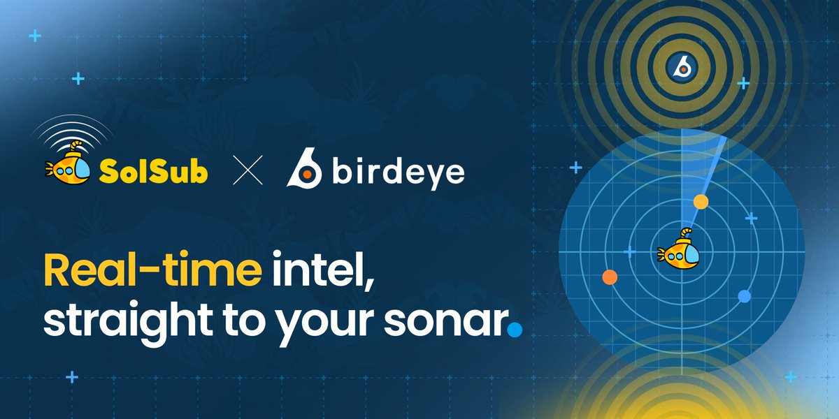 📊 SolSub x <a href="/birdeye_so/">Birdeye</a>

Birdeye brings raw market data.
Solsub turns it into sniper plays.

By integrating Birdeye’s charts, trades, and token data directly, Solsub scans the meme seas in real time, filtering by your configs, alerting only when your setup hits, and letting you