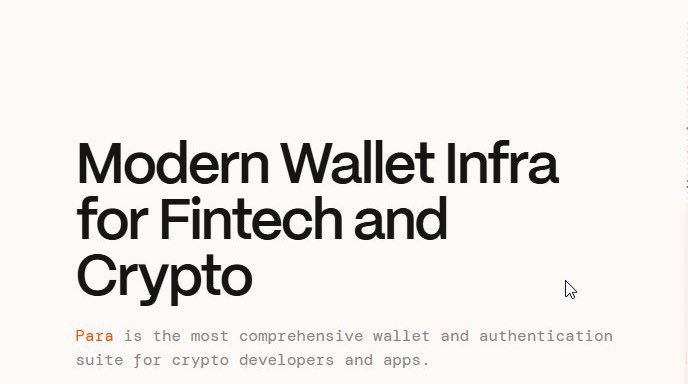 Introducing Para <a href="/get_para/">Para ✴️</a>

The universal, non custodial embedded wallet changing how Web3 apps onboard users whether $ETH or $BTC apps or more.

Founded by <a href="/_nityas/">Nitya Subramanian</a> and <a href="/adeets_22/">aditi</a>, Para is built on distributed MPC + passkeys, eliminating seed phrases, extensions, and clunky