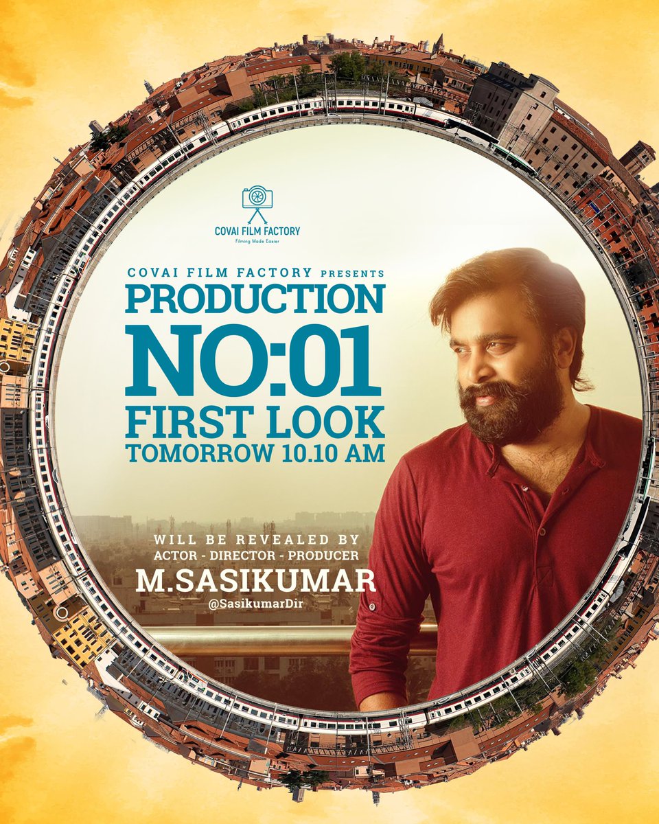 cinemapluz (@cinemapluz11) on Twitter photo The <a href="/COVAIFILMFACTRY/">covai film factory</a> #PrashanthRangasamy Production No.1 #FirstLook will be revealed by Actor,Director,Producer <a href="/SasikumarDir/">M.Sasikumar</a> by Tomorrow at 10.10am
written & directed by <a href="/hari/">hari sreenivasan</a>.mahadevan2211
<a href="/IamPoornimaRavi/">Poornima Ravi</a> @VaibhavMuruges
<a href="/namikay1/">Namita Krishnamurthy</a> <a href="/Sai_prasanna12/">Sai Prasanna</a> <a href="/prabu_solomon/">Prabu Solomon</a> The <a href="/COVAIFILMFACTRY/">covai film factory</a> #PrashanthRangasamy Production No.1 #FirstLook will be revealed by Actor,Director,Producer <a href="/SasikumarDir/">M.Sasikumar</a> by Tomorrow at 10.10am
written & directed by <a href="/hari/">hari sreenivasan</a>.mahadevan2211
<a href="/IamPoornimaRavi/">Poornima Ravi</a> @VaibhavMuruges
<a href="/namikay1/">Namita Krishnamurthy</a> <a href="/Sai_prasanna12/">Sai Prasanna</a> <a href="/prabu_solomon/">Prabu Solomon</a>
