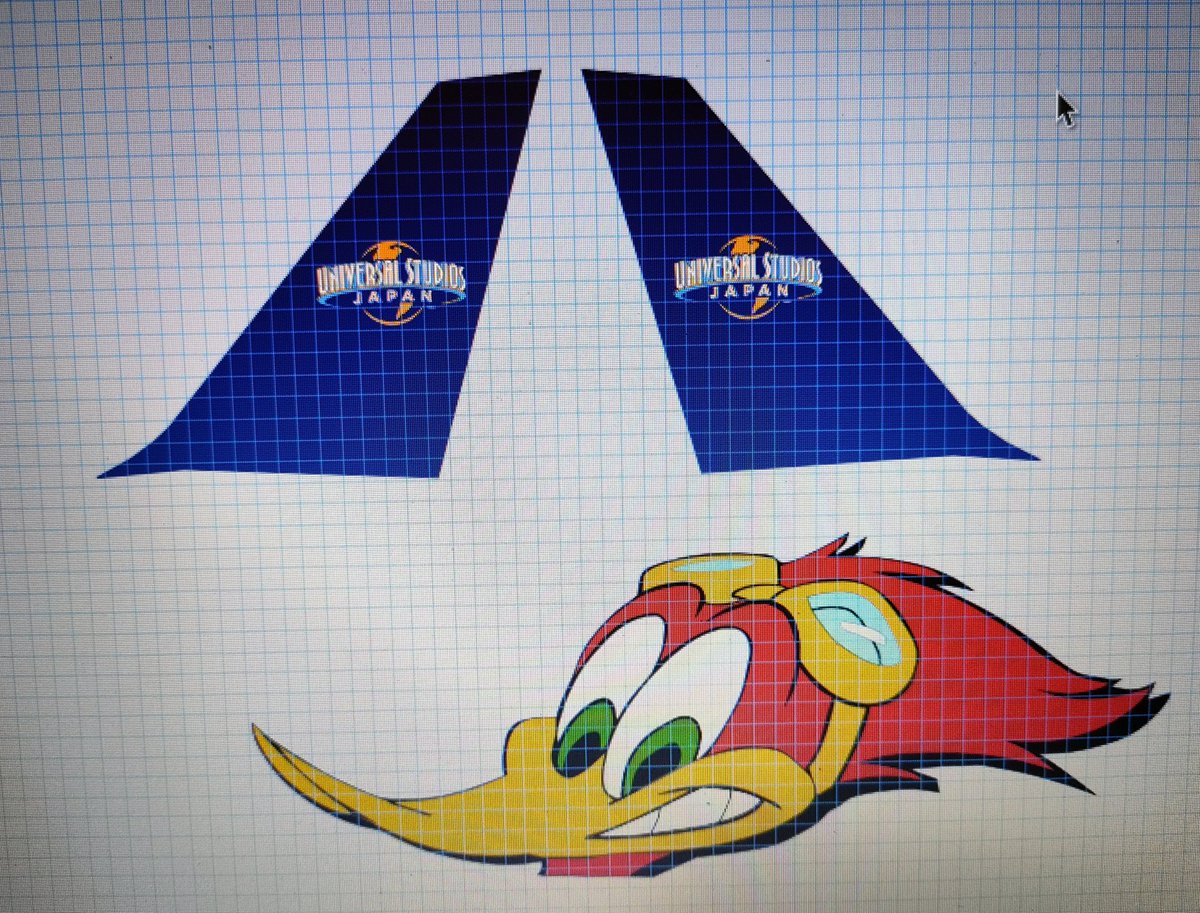 デザインが複雑化するほど当然、デカール作成も苦労します…
USJのロゴもよく見ると複雑で大変でした😅まだウッドペッカーの方が楽…

Dream Expressは配色が多すぎて全然マウスが進みません💦
#767へ愛を込めてプラモ祭り