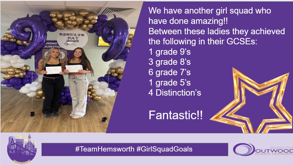 OAHemsworth's tweet photo. Here comes the girls.....................
With a phenomnal set of GCSE results!!
Well done to Izzy. Lornah, Chantelle, Esme, Ruby, Liv, Vanessa and Evie, we are super proud of you all!

#Proud #TeamHemsworth #ResultsDay2025 https://t.co/LdM5OfNKSY