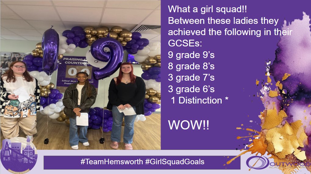 OAHemsworth's tweet photo. Here comes the girls.....................
With a phenomnal set of GCSE results!!
Well done to Izzy. Lornah, Chantelle, Esme, Ruby, Liv, Vanessa and Evie, we are super proud of you all!

#Proud #TeamHemsworth #ResultsDay2025 https://t.co/LdM5OfNKSY