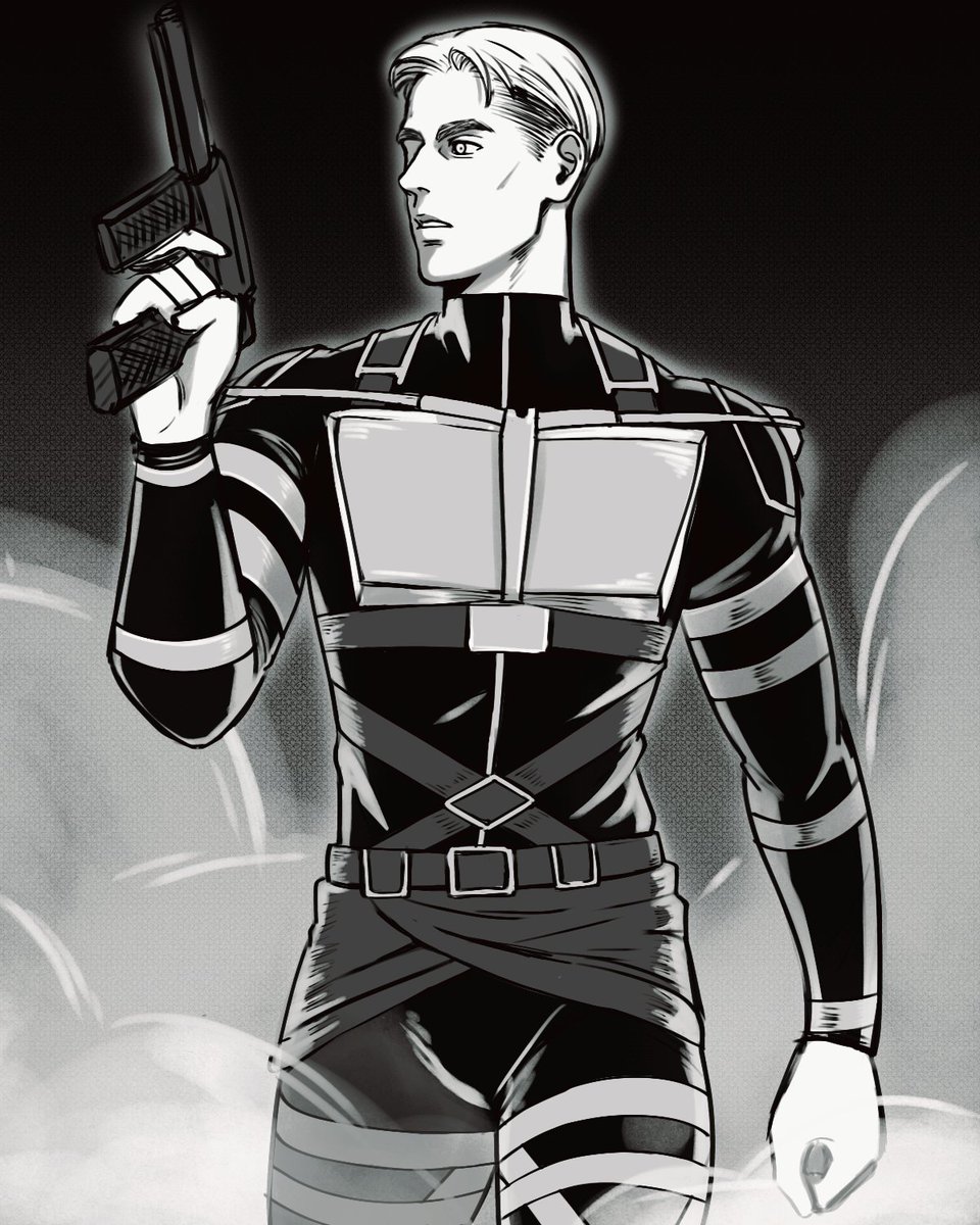 cjaot00's tweet image. He looks so good in this outfit 😭🩶🖤 #erwinsmith