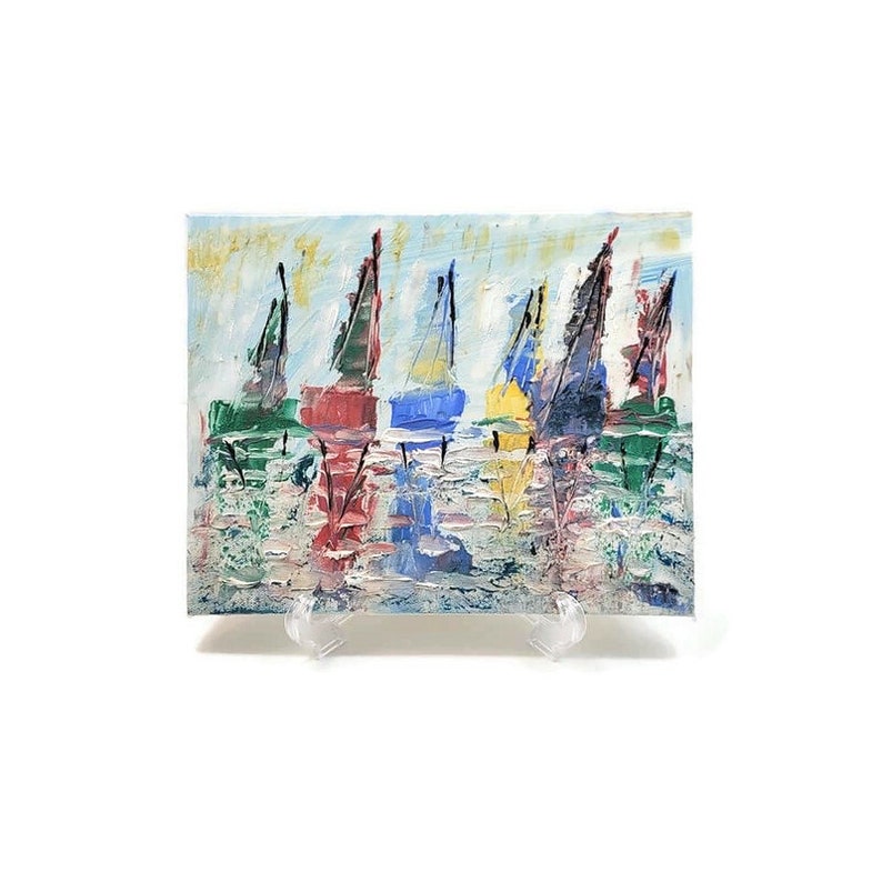 Textured Sailboats On the Ocean Acrylic Painting Stretched Canvas Original 8x10 Abstract Nautical, Home Office Wall Art Mothers Day Birthday
etsy.com/listing/145611… #mamboteam